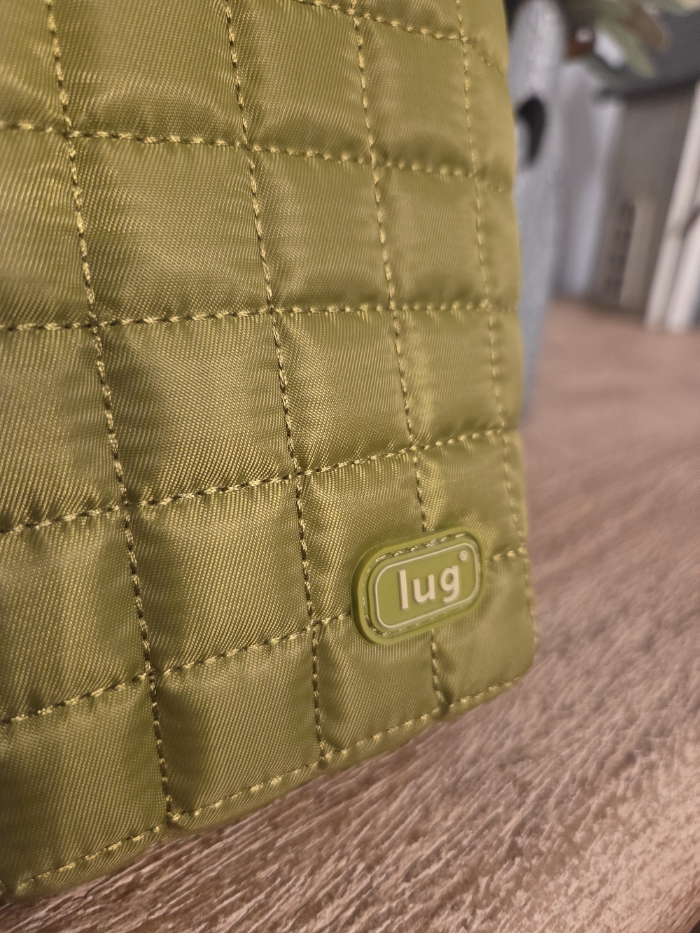 Lug Olive Green Quilted Crossbody Bag - Picture 2 of 9